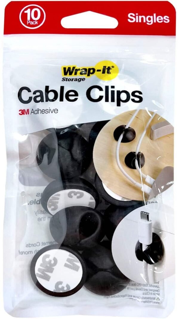 Wrap-It Storage - Cable Clips - Black