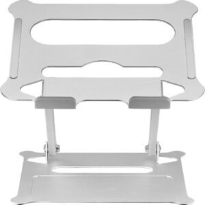 Insignia™ - Ergonomic Laptop Stand with Adjustable Height and Angle for Laptops up to 17" Wide - Silver - Open Box - Good