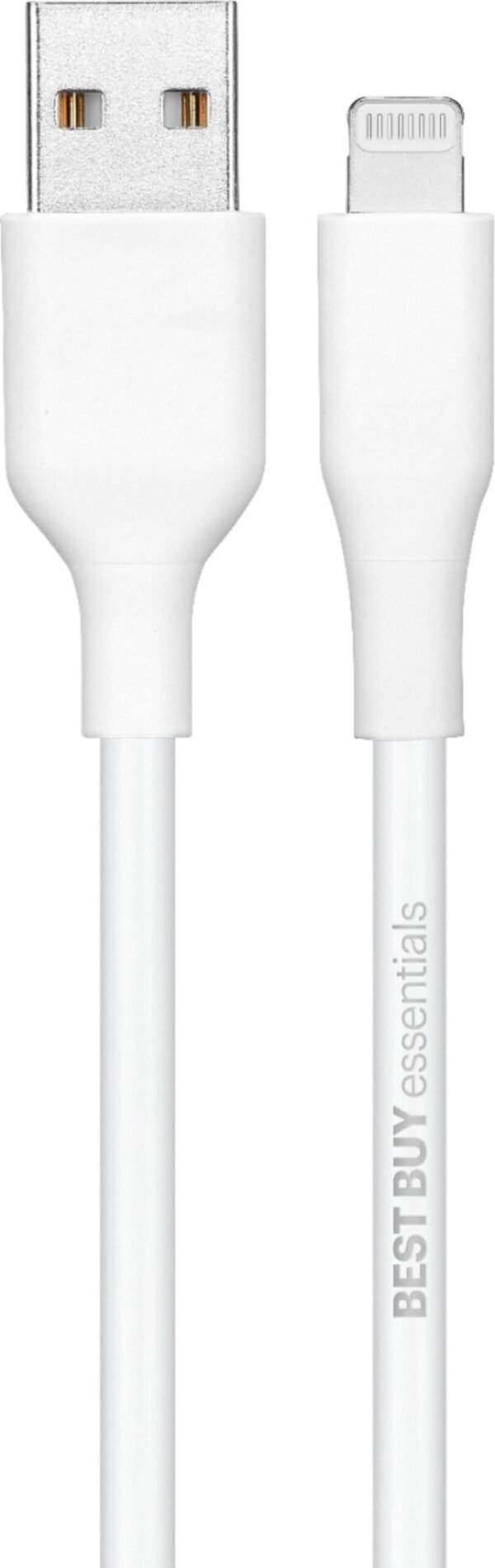 Best Buy essentials™ - 5' USB-A to Lightning Charge-and-Sync Cable - White