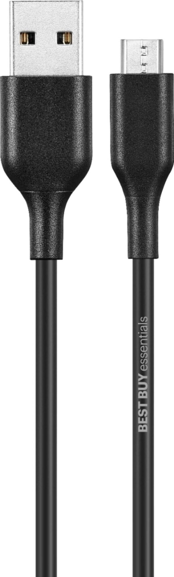 Best Buy essentials™ - 5' USB-A to Micro USB Charge-and-Sync Cable - Black
