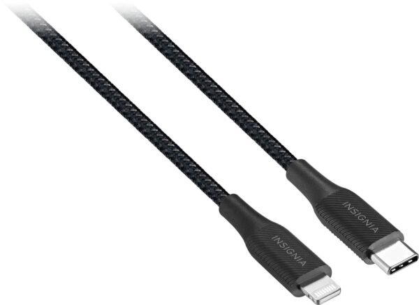 6506341_rd-scaled-1.jpg Insignia™ - 6' Lightning to USB-C Charge-and-Sync Cable - Black