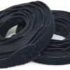 Wrap-It Storage Self-Gripping Cable Ties Roll - 8-inch (50-Pack) Black - Reusable Hook and Loop Ties - Black