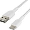 6582010_sd-scaled-1.jpg Belkin - BOOST↑CHARGE Braided USB-C to USB-A Cord 6.6ft for iPhone 16 Series, Samsung, Google Pixel 7 & 8, iPad Pro & More - White