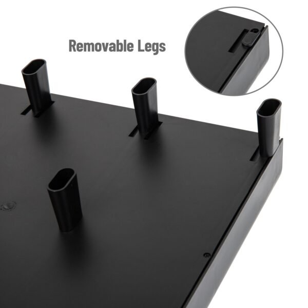 8650353f-af15-436b-b9b2-32b58433ba44.jpg Mind Reader - Monitor Stand, Laptop Riser, Desktop Organizer, Storage Drawer, Office, Plastic, 13.5"L x 13"W x 4"H - Black